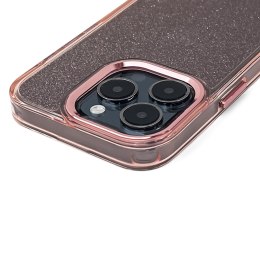 Etui pokrowiec na iPhone 16 Pro Max Glitter Case - różowe z brokatem