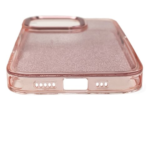 Etui pokrowiec na iPhone 16 Pro Max Glitter Case - różowe z brokatem