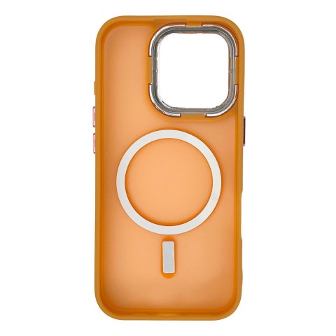 Etui pokrowiec na iPhone 16 Pro Max Magnetic Collection MagSafe - pomarańczowe