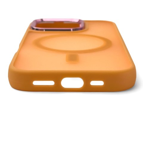 Etui pokrowiec na iPhone 16 Pro Max Magnetic Collection MagSafe - pomarańczowe