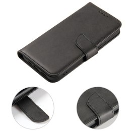 Etui portfel z klapką podstawką do iPhone 15 Pro Magnet Case - czarny