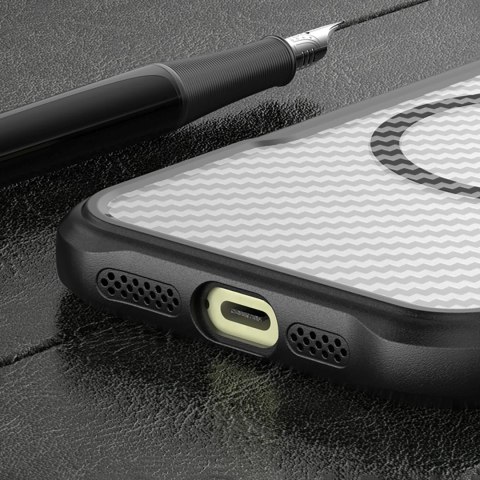Etui silikonowe do iPhone 16 Pro Leading Series MagSafe - czarne