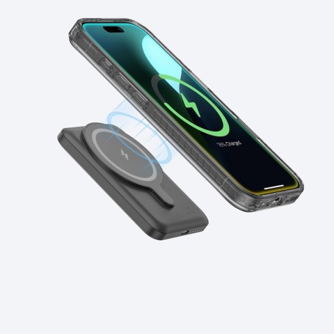 Etui silikonowe z pierścieniem magnetycznym do iPhone 16 Titan Pro Mag Case - czarne