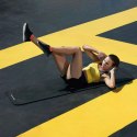 Mata gimnastyczna do ćwiczeń fitness jogi gruba 183 x 61 x 1.5 cm - czarna
