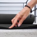 Mata gimnastyczna do ćwiczeń fitness jogi gruba 183 x 61 x 1.5 cm - czarna