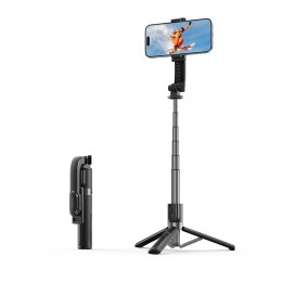 Selfie stick mini tripod aluminiowy Bluetooth obrót 360 stopni - czarny