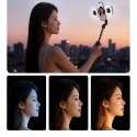 Selfie stick mini tripod aluminiowy Bluetooth obrót 360 stopni - czarny