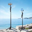 Selfie stick tripod 1/4'' na telefon kamerę aparat z obrotem 360 Bluetooth - czarny
