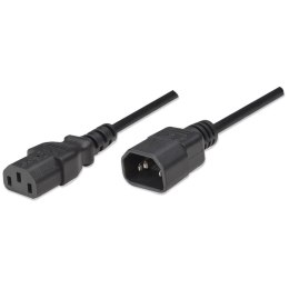 TECHLY Kabel zasilania PC przedłużacz C14 na C13 0.5 m ICOC 03-NC-005