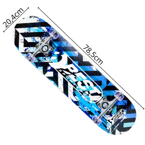 DESKOROLKA DREWNIANA STREET BLUE BEST SPORTING