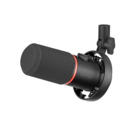 Mikrofon dynamiczny gamingowy przewodowy USB XLR RGB - czarny