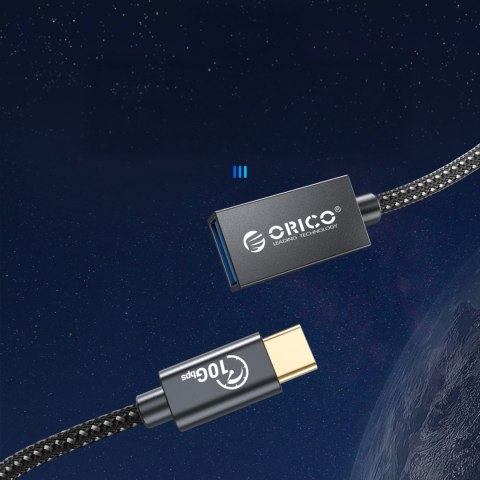 Adapter Orico CAF31 USB-C - USB-A 3.1 Gen 2 10Gbps 1m OTG - czarny