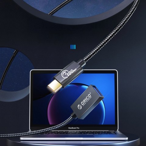 Adapter Orico CAF31 USB-C - USB-A 3.1 Gen 2 10Gbps 1m OTG - czarny