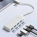 Hub USB Orico PAPW4A-C3 4-portowy 4x USB-A 3.0 0,15 m - biały