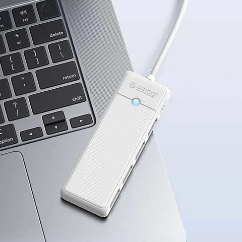 Hub USB Orico PAPW4A-C3 4-portowy 4x USB-A 3.0 0,15 m - biały