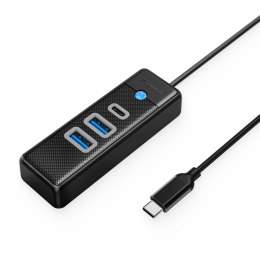 Hub USB Orico PWC2U-C3 3-portowy 2x USB-A 3.0 1x USB-C 3.0 0,15 m - czarny