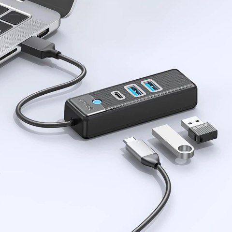 Hub USB Orico PWC2U-U3 3-portowy 2x USB-A 3.0 1x USB-C 3.0 1,8 m - czarny