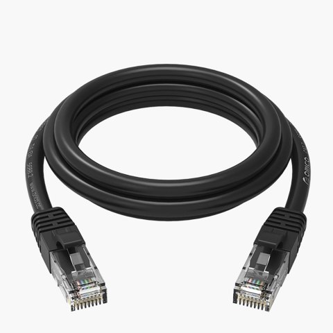 Kabel sieciowy Ethernet Orico PUG-C6 CAT6 1000Mbps RJ45 internetowy LAN okrągły 5 m - czarny