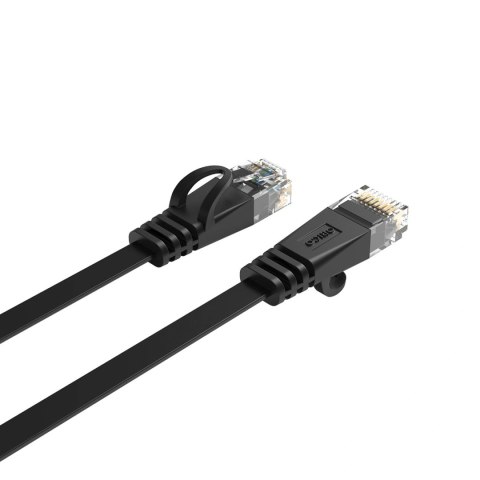 Kabel sieciowy Ethernet Orico PUG-C6B CAT6 1000Mbps RJ45 internetowy LAN płaski 0,5 m - czarny