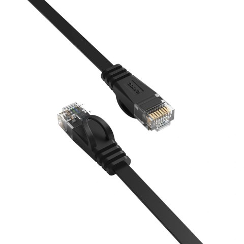 Kabel sieciowy Ethernet Orico PUG-C6B CAT6 1000Mbps RJ45 internetowy LAN płaski 3 m - czarny