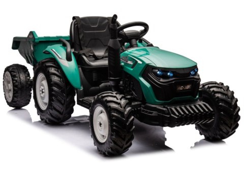 Traktor Na Akumulator HC-306 Z Przyczepą Ciemno Zielony 24V