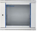 Szafka wisząca rack 9U 600x450 szara szklane drzwi