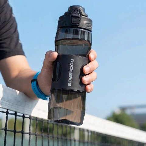 Bidon termiczny Rockbros S550H-1 700 ml z magnetycznym uchwytem i paskiem montażowym - czarny