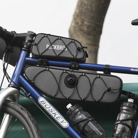 Torba rowerowa Rockbros TL003 ROAD TO SKY 2 l pod ramę wodoodporna - szara