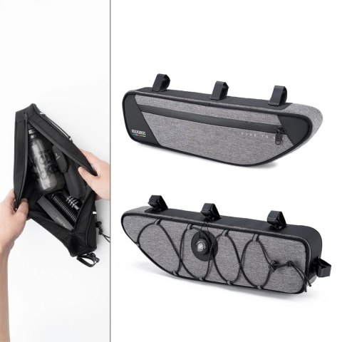 Torba rowerowa Rockbros TL003 ROAD TO SKY 2 l pod ramę wodoodporna - szara