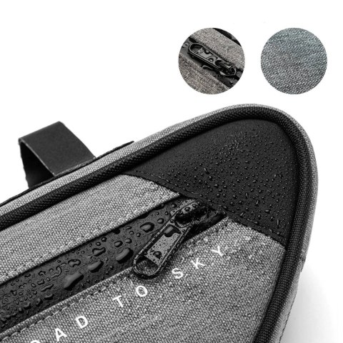 Torba rowerowa Rockbros TL003 ROAD TO SKY 2 l pod ramę wodoodporna - szara