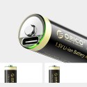 Bateria litowa akumulator AA 1.5 V 2100mWh USB-C z kablem ładującym - 2 szt.