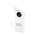 Powerbank Dudao K13 10000mAh z wbudowanym kablem - biały