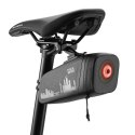 Torba rowerowa Rockbros AS-141 podsiodłowa lekka z inteligentną lampką tylną - czarna