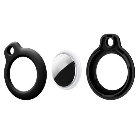 Etui brelok na lokalizator Apple AirTag czarny - 2 szt.