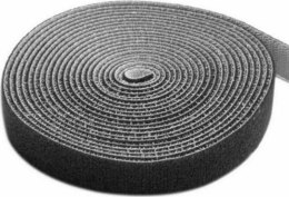 TECHLY Opaska kablowa taśma rzepowa 10 m x 20 mm do cięcia czarna ISWT-ROLL-2010BKTY