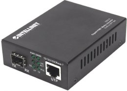 TECHLY Media konwerter 1000Base RJ45 na slot SFP, PoE+, 120 km 508216