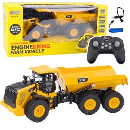 Wywrotka Transporter Zdalnie Sterowana RC Dźwięki 9CH 2.4G Żółta