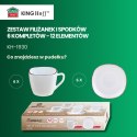 ZESTAW KAWOWY 6 FILIŻANEK ZE SPODECZKAMI KINGHOFF OPAL KH-1930
