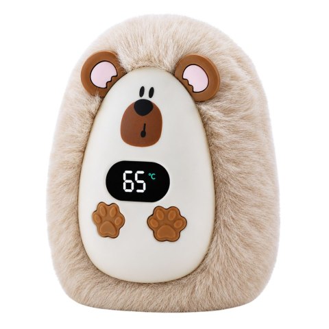Ogrzewacz Do Rąk Pluszowy Jeżyk Akumulatorowy Beżowy 45°C / 55°C / 65°C