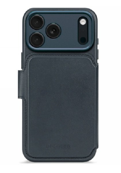 Decoded Leather Detachable Wallet - skórzana obudowa ochronna do iPhone 17 Pro kompatybilna z MagSafe (navy shadow)