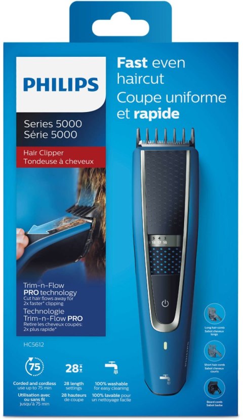 PHILIPS HC5612/15 Czarno-niebieski
