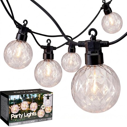 GIRLANDA OGRODOWA PARTY LIGHT TIMER 10LED 9,5 M PROGARDEN