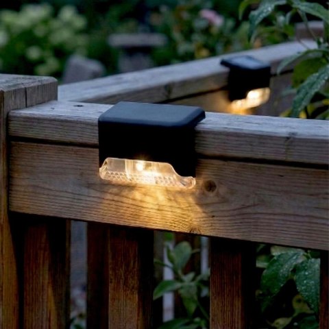 LAMPA SOLARNA NA PORĘCZ SCHODOWĄ LED 4 SZT. PRO GARDEN
