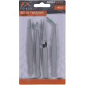 PĘSETY ZESTAW 4 SZT FX TOOLS