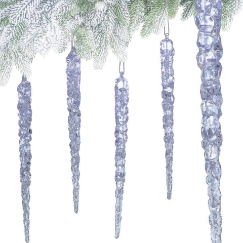 SOPLE LODU KRYSZTAŁOWE DEKORACJA WISZĄCA 22CM 4SZT