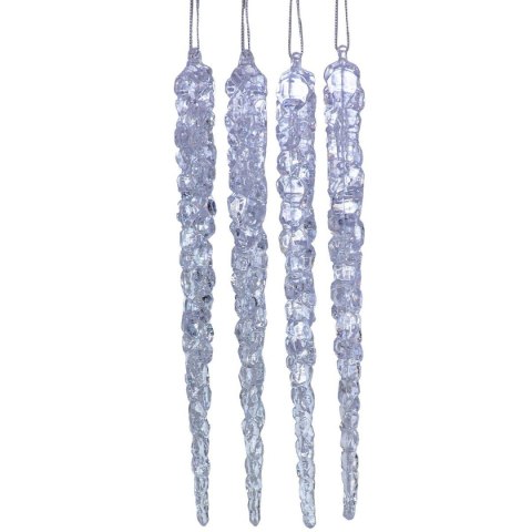 SOPLE LODU KRYSZTAŁOWE DEKORACJA WISZĄCA 22CM 4SZT