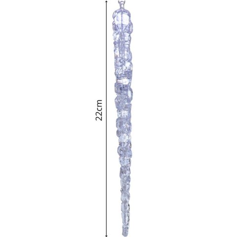 SOPLE LODU KRYSZTAŁOWE DEKORACJA WISZĄCA 22CM 4SZT