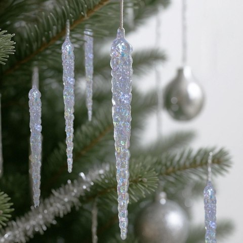 SOPLE LODU OPALIZUJĄCE DEKORACJA WISZĄCA 22 CM 4 SZT