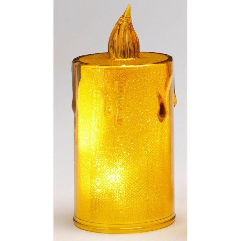ŚWIECA DEKORACYJNA 8 CM AMBER CIEPŁY BIAŁY 1 LED