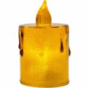ŚWIECA DEKORACYJNA 8 CM AMBER CIEPŁY BIAŁY 1 LED